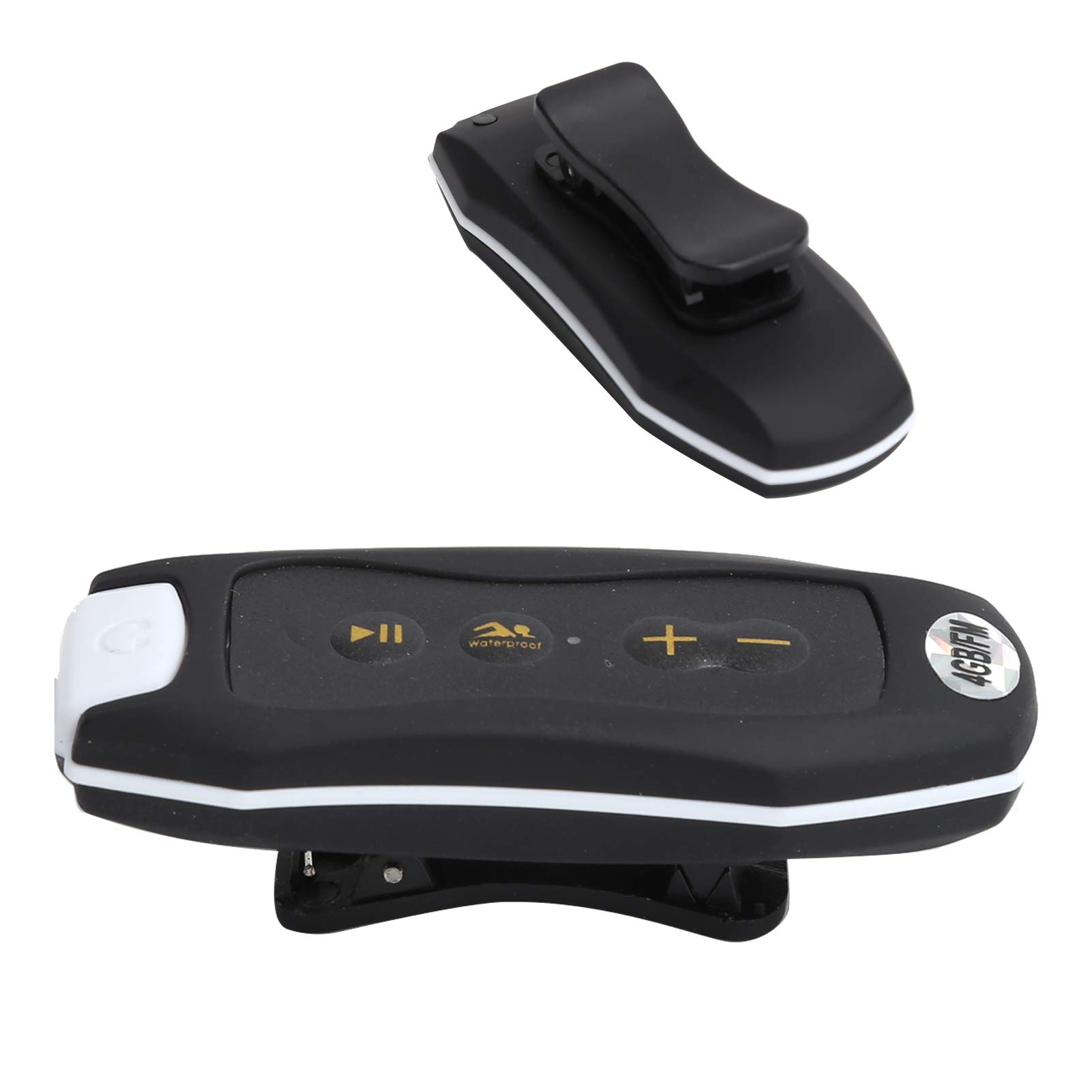 Lettore MP3 Impermeabile, MP3 Portatile da 4 GB per Sport Subacquei con Auricolare e Clip, Supporto Trasmissione FM (87 MHz ~ 108 MHz), per Lo Sport