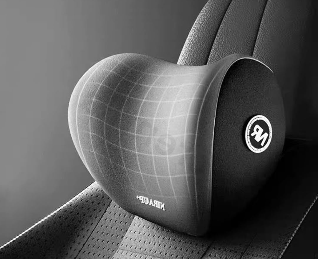 CloudBliss Car Neck Pain Relief Pillow β Memory Foam Car Seat Headrest Cushion for Neck & Cervical Support, Relieves Neck Pain, Suitable for Car and Office Use, Pack of 1, Multicolor (Black - 2) 2
