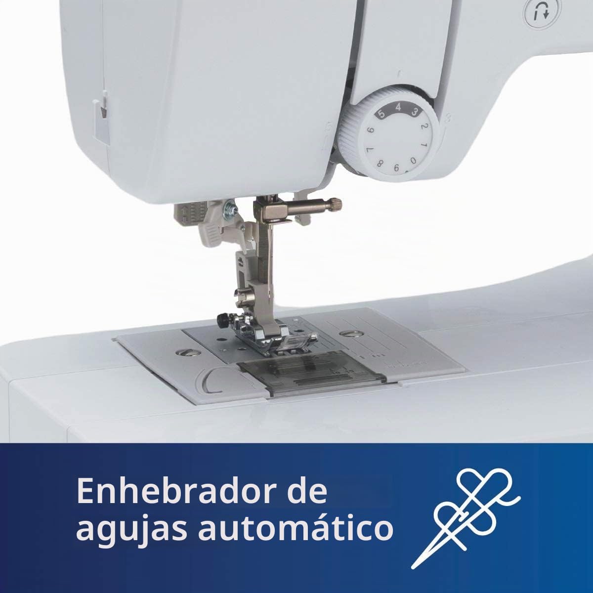 Brother CS5055 - Máquina de coser computarizada, 60 puntadas integradas, visualización LCD, 7 pies incluidos, color blanco