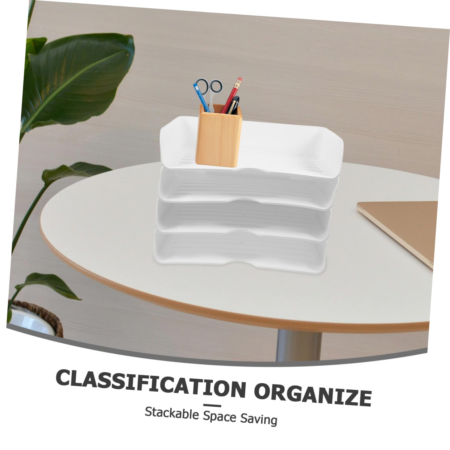 STOBOK 4pezzi Organizer Scrivania Impilabile Vaschette Portadocumenti Per e Casa Design Per Ottimizzare e Mantenere Ordinati Documenti e Cancelleria