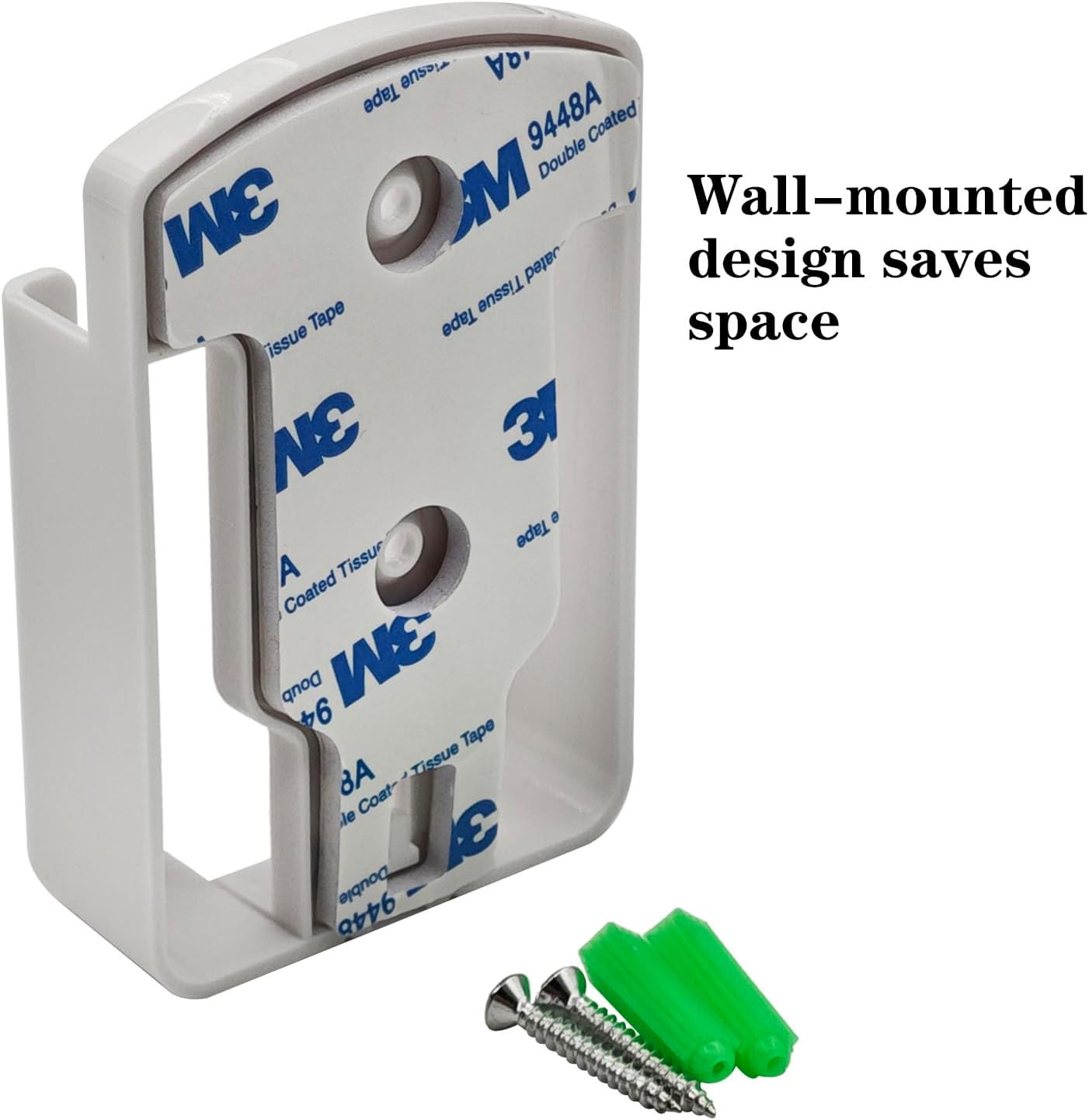 1PCS Remote Control Bracket White Self-Adhesive Media Storage Box Wall Remote Control Holder with Mounting Screws for Air Conditioning Controller (White)
