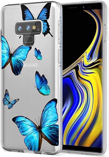 Funda transparente compatible con Galaxy Note 9, Samsung Note 9 para niñas y mujeres, bonita funda protectora de TPU suave a prueba de golpes para