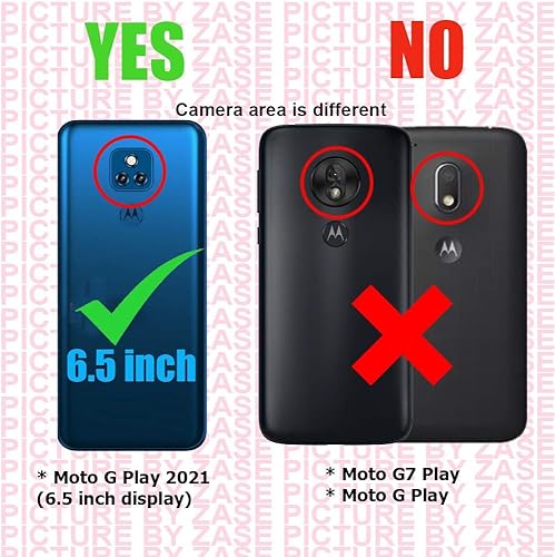 Miniatura 2 de Zase Moto G Play 2021 - Funda transparente con purpurina líquida compatible con Motorola G Play 2021 de 6.5 pulgadas, bonita funda protectora