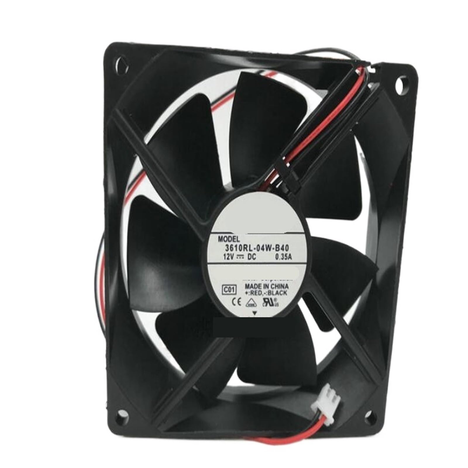 VDOQTLJT 3610RL-04W-B40 DC12V 0.35A 9CM 9025 Two-Wire Fan