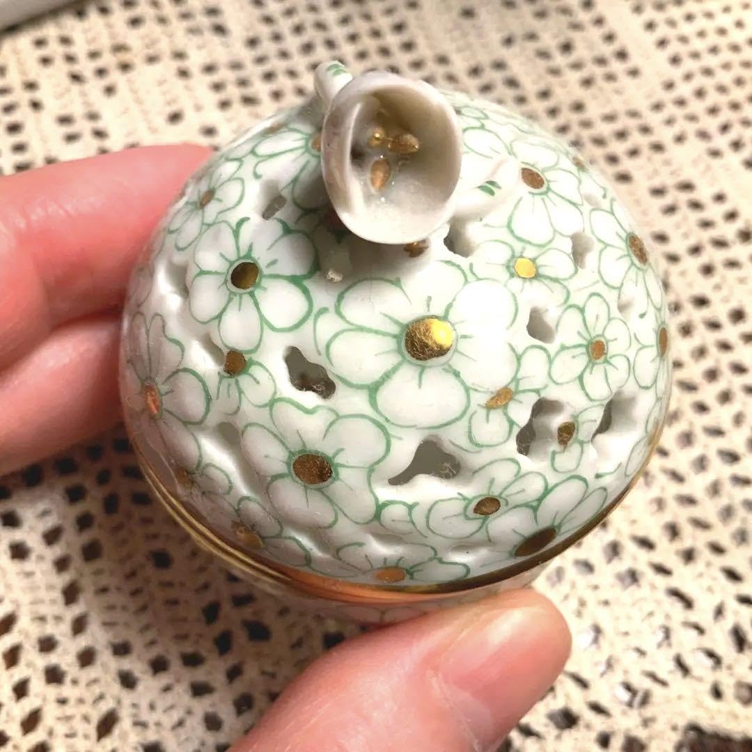 ヘレンド ボンボニール 金彩 透かし  大 美品 1級品】ヘレンド ボンボニール 金彩 透かし オープンワーク
