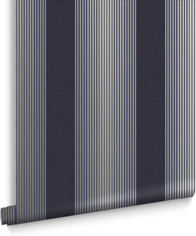 Graham & Brown Lagom Stripe Paste The Wall Wallpaper (White/Rose Gold)