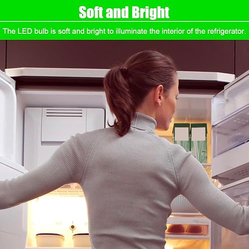 Miniatura 10 de Makergroup Bombilla LED para refrigerador, bombilla LED E26 E27 para refrigerador, base media, a prueba de humedad para bombillas de congelador
