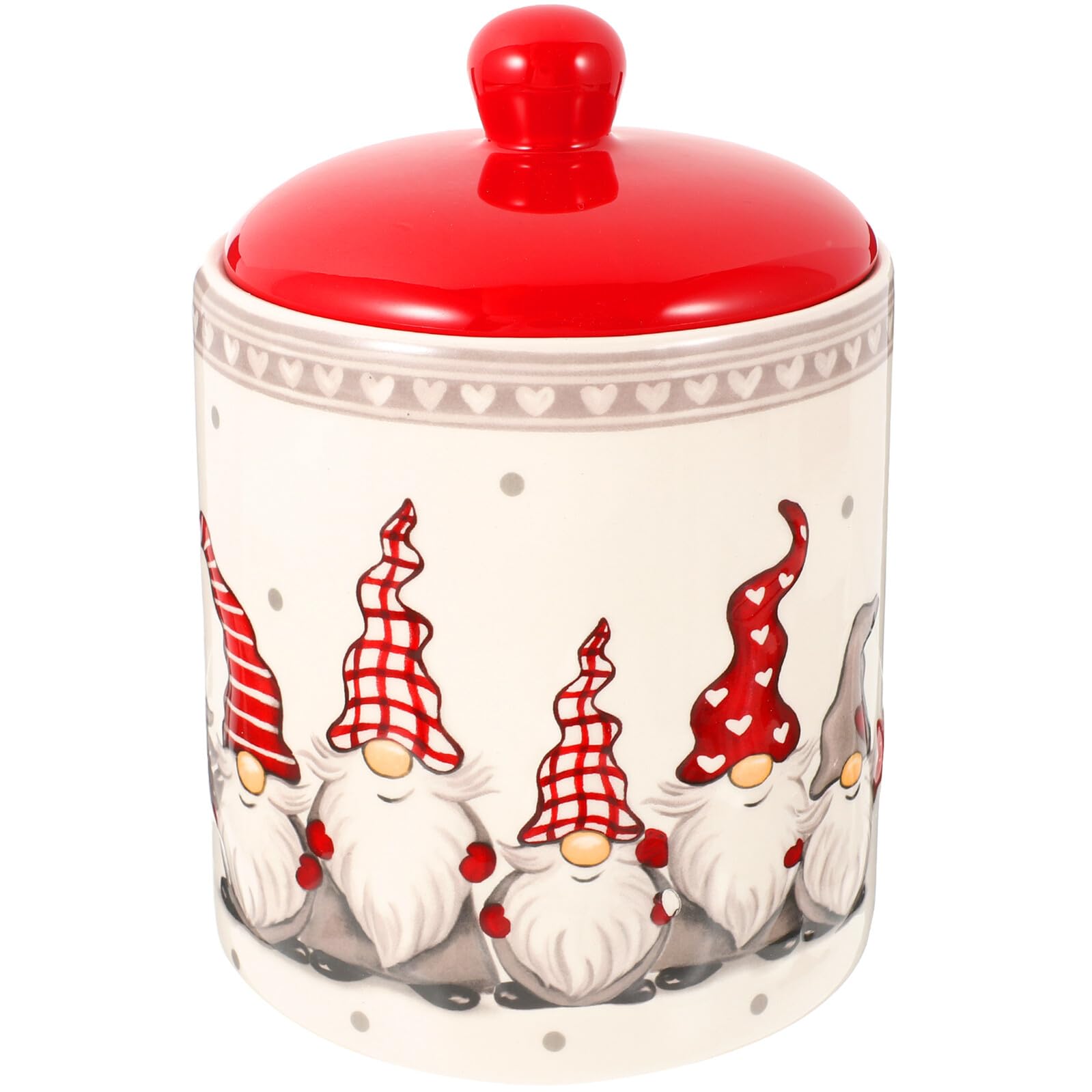 Healeved Barattolo Ermetico in Ceramica Grande con Coperchio Contenitore per Alimenti da Cucina per Tè Frutta Secca e Caramelle Regalo Natalizio Creativo per Conservazione Sicura