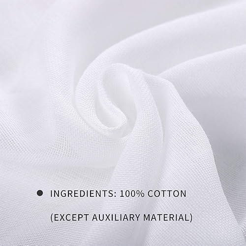 Miniatura 3 de Nihao Honey 2 capas de paños de algodón de muselina natural, toalla de cara de bebé recién nacido y toalla de saliva para bebés de 30, extra suave,