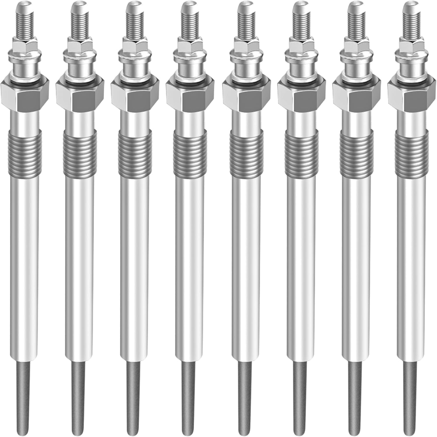 8PCS Glow Plugs 2001-2004.5 Compatible with Chevy GMC Duramax 6.6 LB7 Diesel for Silverado Sierra Replace 97226202