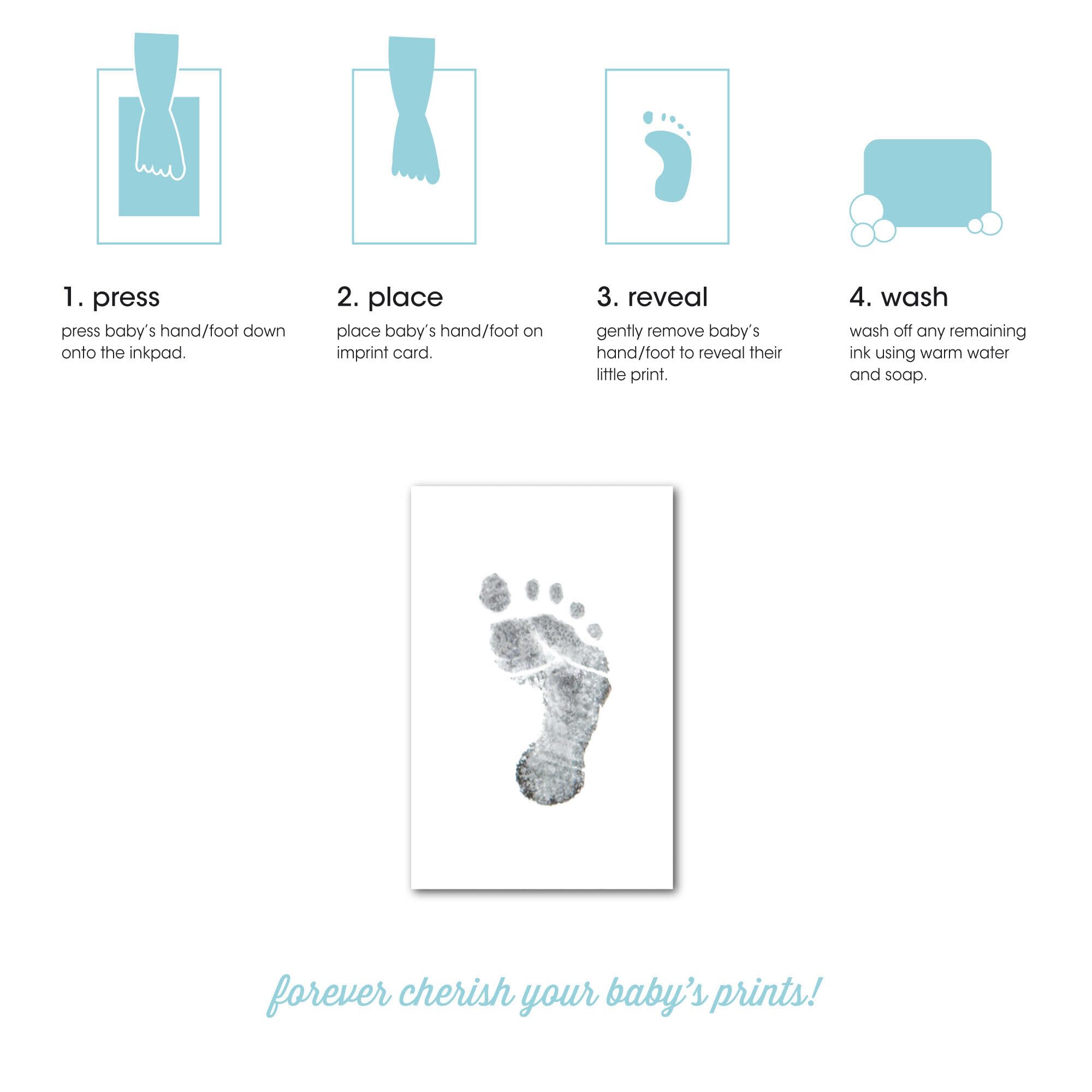 Rainbow First 5 Years Memory Book, libro dei ricordi per bambina, libro delle pietre miliari del bambino, diario per gravidanza, con tampone di inchiostro per impronte di mani o piedi