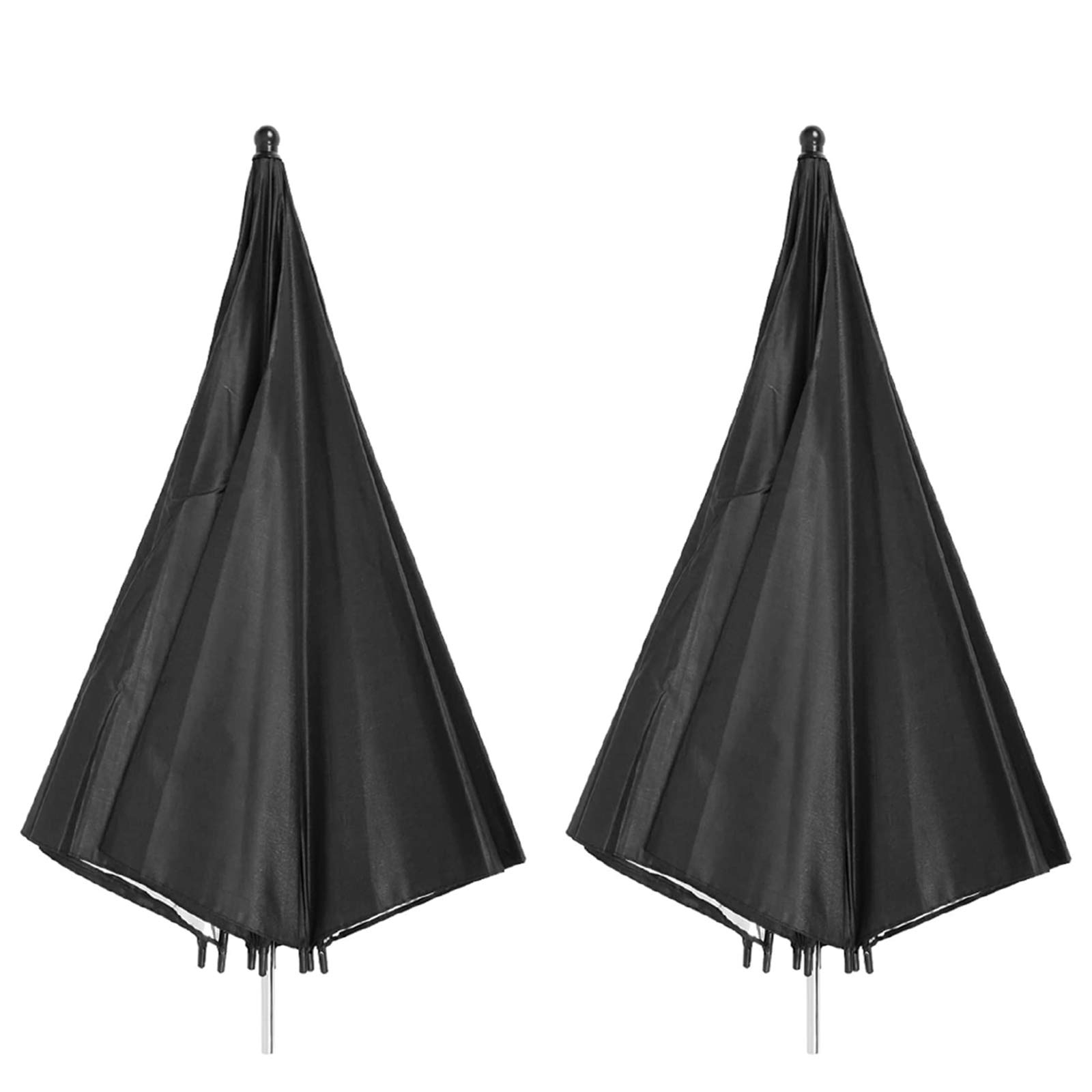 2x 33 pouces argent noir parapluie pour la photographie et la vidéo d'éclairage réfléchissant