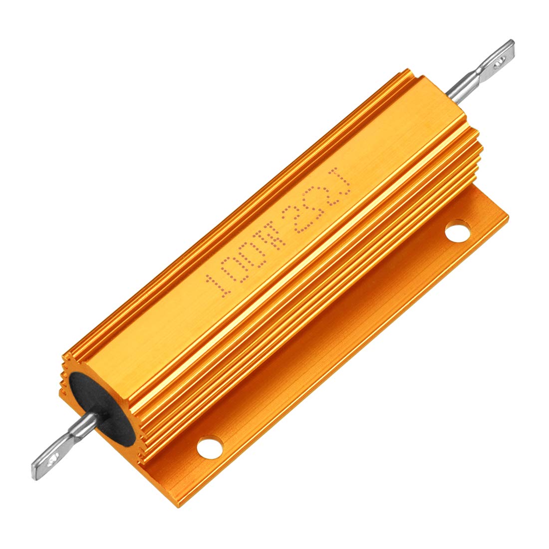 Résistance de boîtier en aluminium 100 W 2 Ohm bobinée jaune uxcell 2RJ