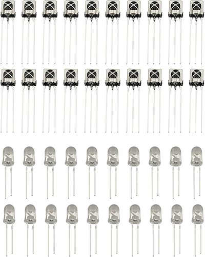 Ruiwaer 20 pares 0.197 in IR infrarrojo LED diodo emisor+receptor 940nm emisor receptor kit VS1838B 1838 sensor Ray visión nocturna lámpara