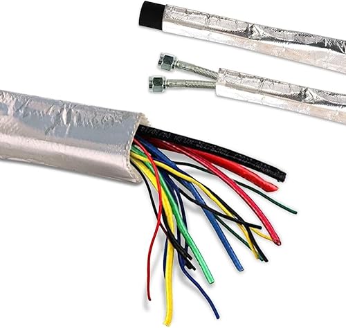 Rollo de revestimiento térmico aluminizado para automóvil, calor radiante y evita el bloqueo de vapor, escudo térmico para cable de freno/línea de