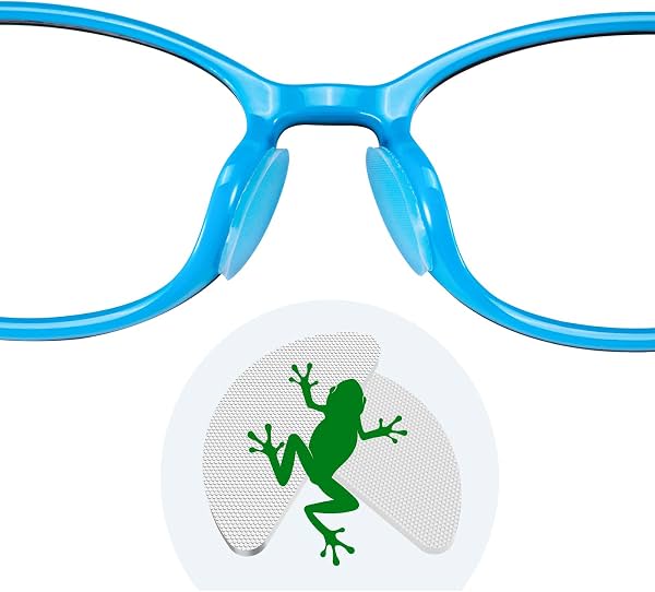 Almohadillas nasales para gafas, 1.5mm de grosor, miles de microfibras inspiradas en ranas, almohadillas nasales adhesivas de silicona suave antideslizantes, para gafas y lentes de sol (5 pares transparentes)