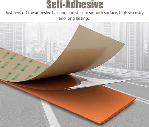 Miniatura 5 de LVLONG Tira de transición de plástico para bordes de alfombra con ranura antideslizante, rampa de seguridad para interiores y exteriores, protector