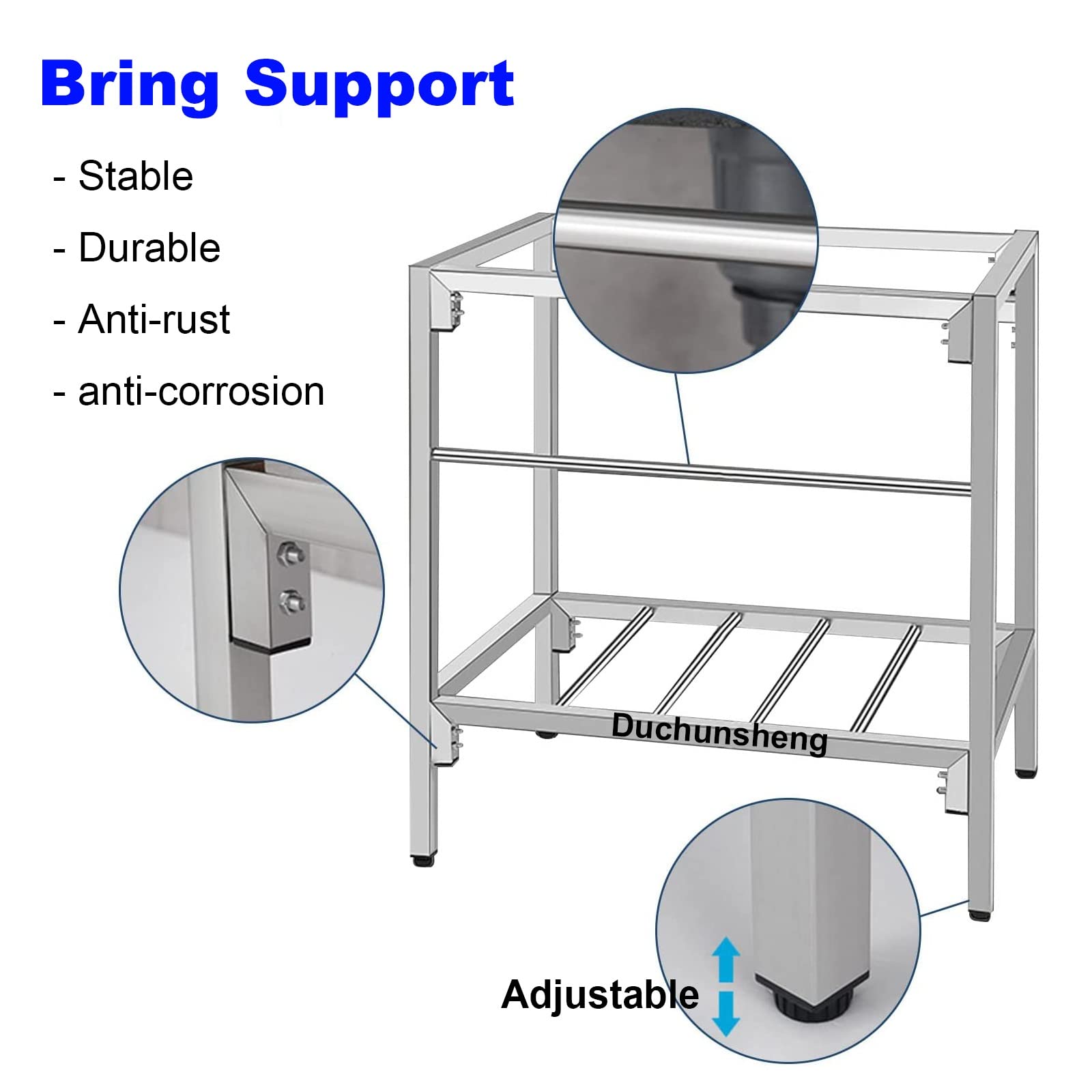 Evier Inox Meuble - Plan De Travail Evier De Cuisine - Jardin Plonge Avec Robinet, Durable Lavabo, Avec Robinet, Accessoires, Tuyau De Vidange, Bac Laver Pour Garage Camping Exterieur Intérieur