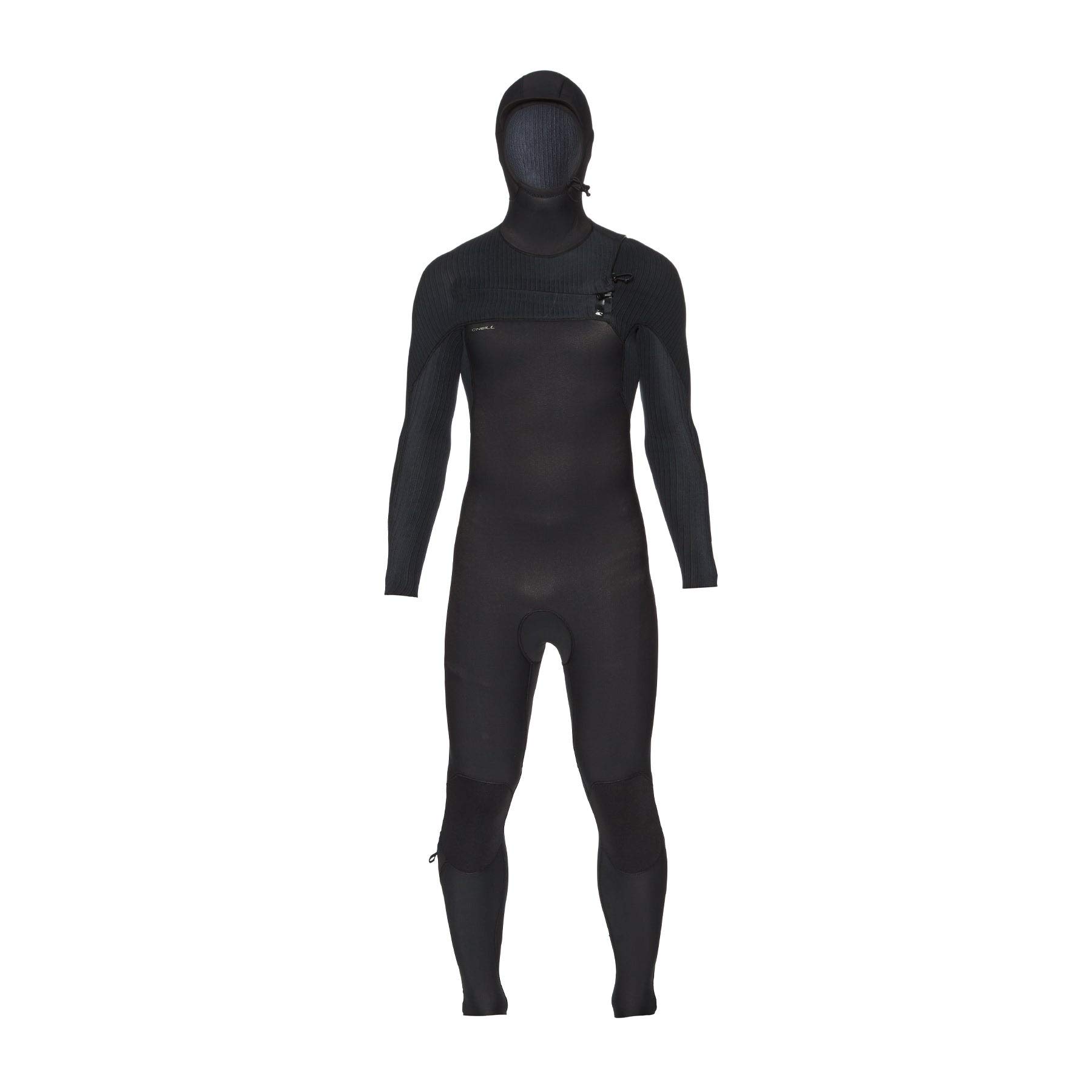 O'NEILL 2026 Hombres Hyperfreak+ 5/4mm Chest Zip con Capucha Neopreno 5347 - Black