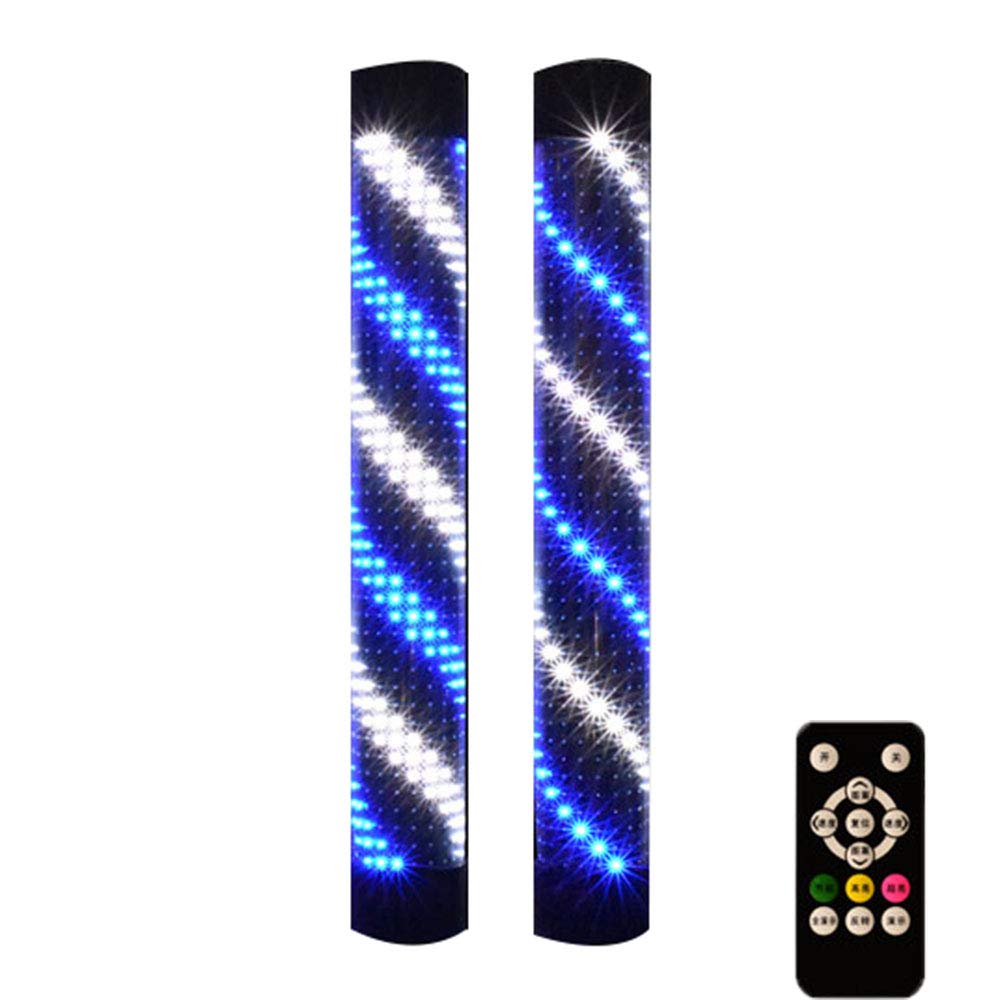Postes de barbero led giratorios de montaje en pared con letrero luminoso semicircular