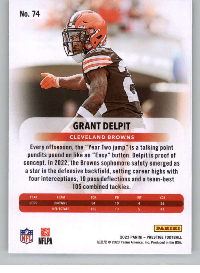 Amazon.com: 2023 Prestige Football #74 Grant Delpit Cleveland