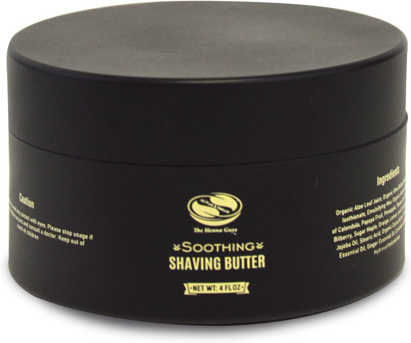 4 fl. Oz Natural Shaving Butter, Non-foaming Shaving cream. Made with Moisturizing Shea Butter and Soothing Aloe Juice, Excellent Shaving Cream for Men