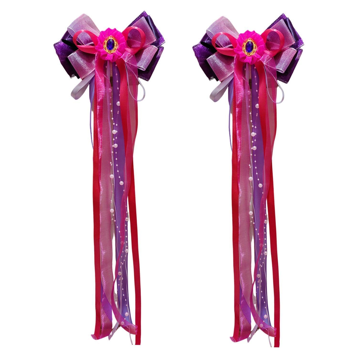 EOWVISN 2 Pieces Of Bow Decoration, Bow Tie, Diy Decoration, Exquisite Bow Decoration, Bow Streamer, Multi-Functional Decoration