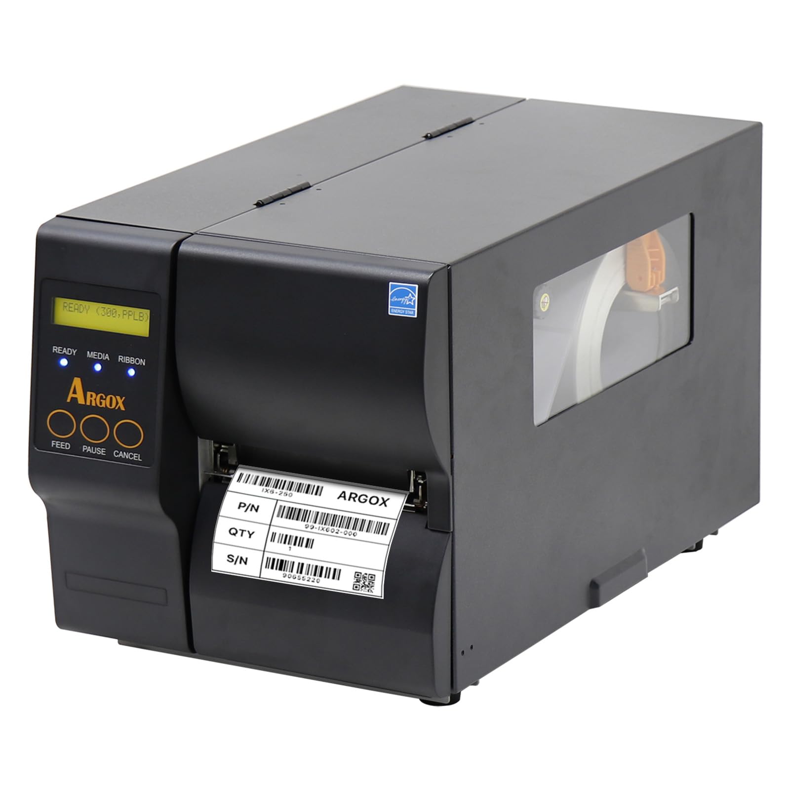 Argox IX4-250 Industrial Thermal Label Printer｜Shipping Label Printer｜203 DPI, 4.13" Print Width｜USB A/B, Ethernet, RS-232｜High Volume 8 IPS Printing｜TAA Compliant, Direct Thermal Printing