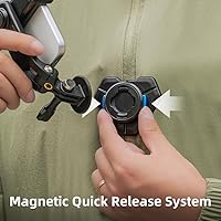 Vista 3 de Soporte de arnés magnético mejorado para correa de pecho para teléfono, soporte magnético de liberación rápida ajustable para teléfono celular