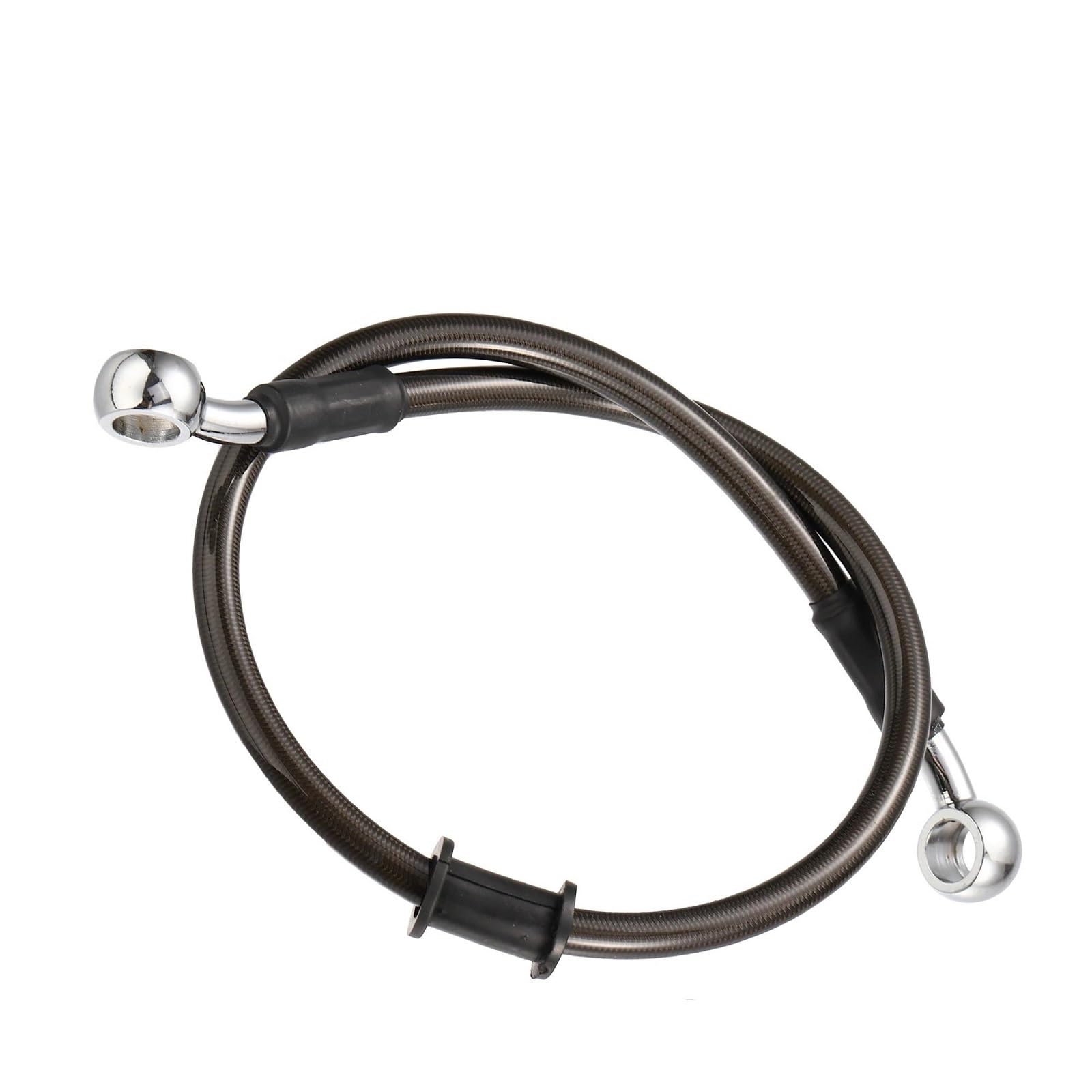 Ksxzw Black- Silver Motorbike Part Motorcycle Braided Brake Clutch Oil Hoses Line Pipe Throttle Gas Fuel 50Cm