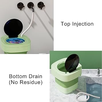 Portable Washing Machine 14.7L - Compact Folding Washer for Clothes, Towels, Socks & Underwear - Lightweight, Ideal for Camping, RV, Travel & Small Spaces Laundry Solution