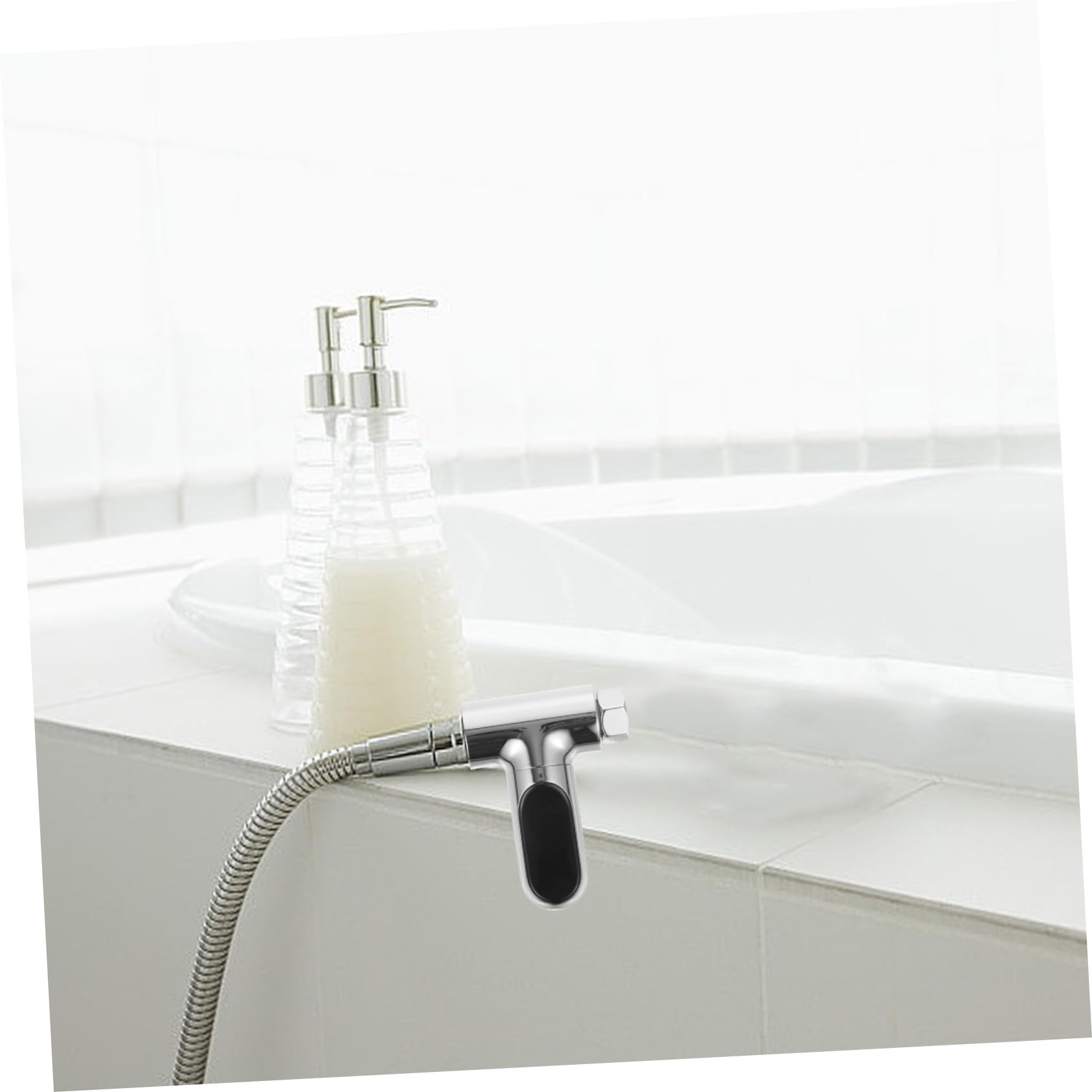 Digitales LED Duschthermometer in Dodekagonform, Silber