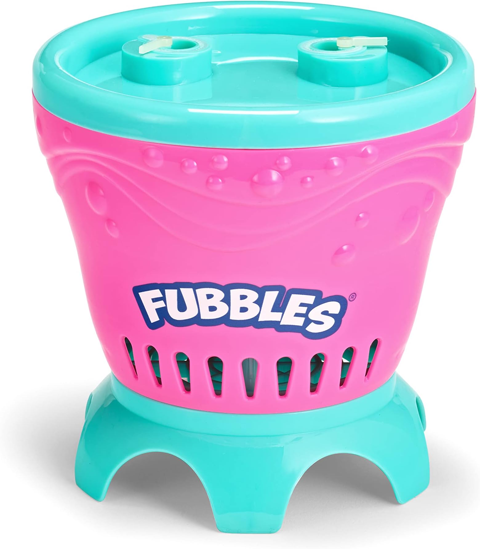 Little Kids Fubbles Blow Tons of Sky High Bubbles Party Machine for Kids & Includes Bubble Solution, Pink, One Size, Pink/Teal
