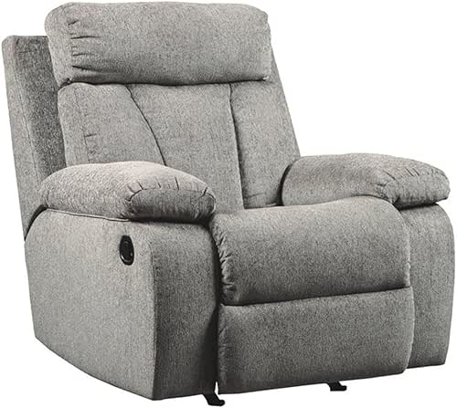 Signature Design by Ashley Mitchiner Contemporary Manual Rocker Recliner, Gray