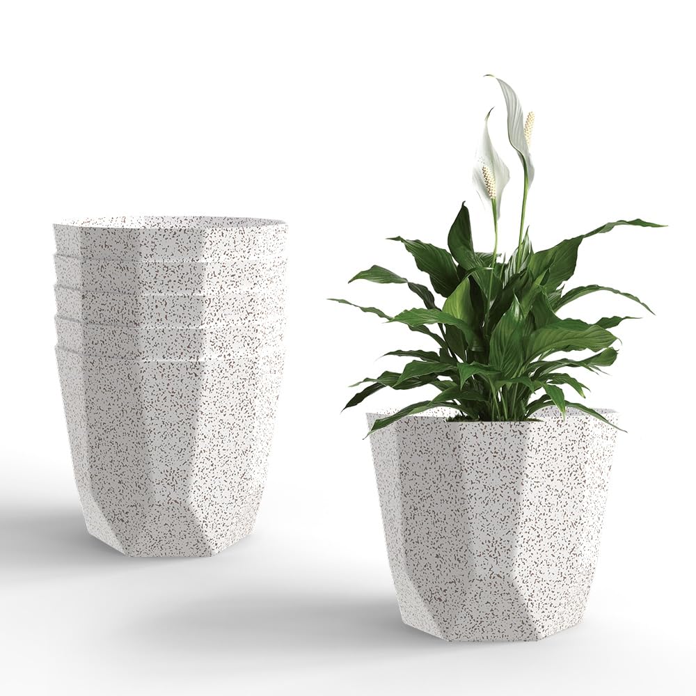 YUCCABE ITALIA SHERA Hexa Planters - Marble White -1 YUCCABE ITALIA SHERA Hexa Planters - Marble White -1