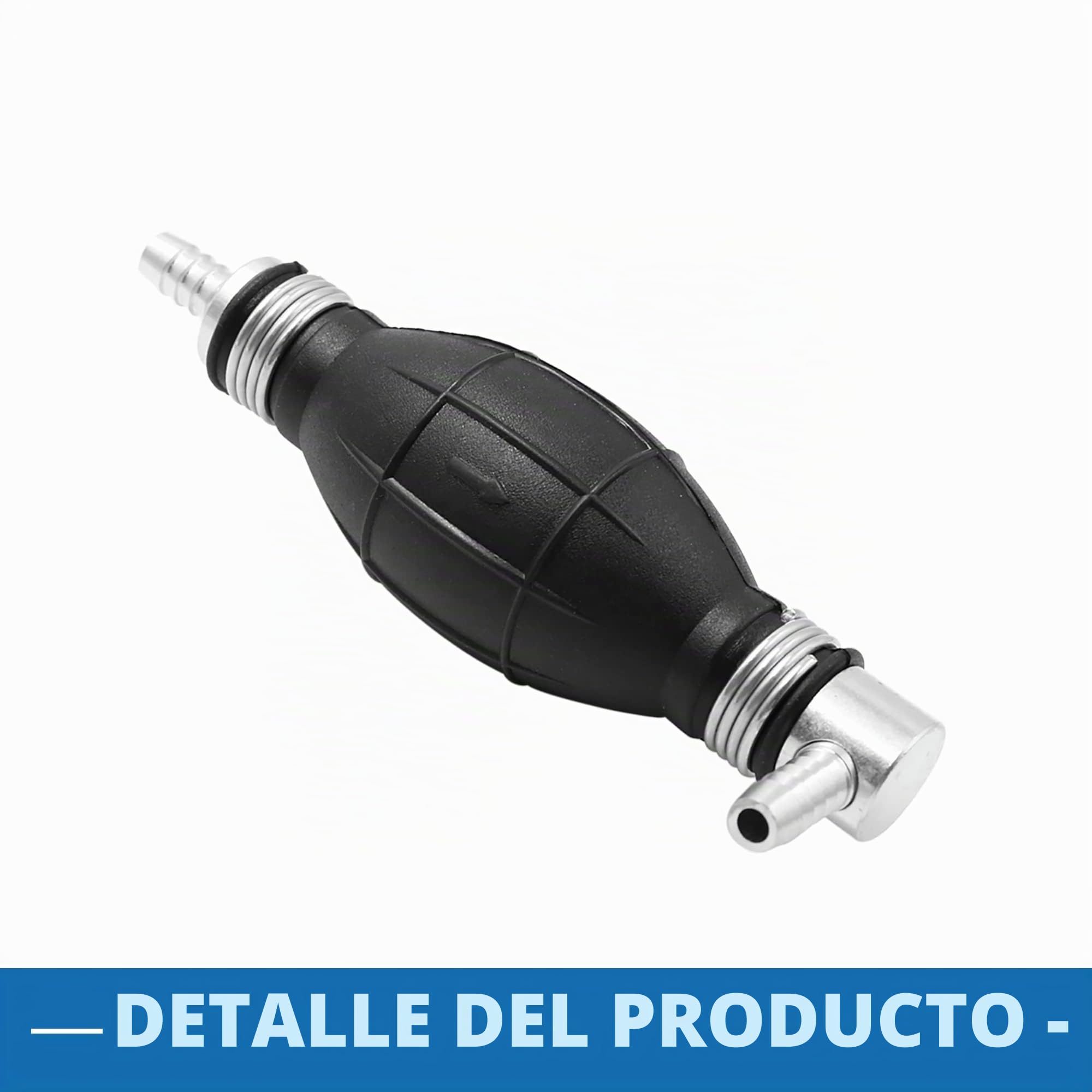 A ABSOPRO 8mm para manual Cebador Gasolina Diesel Bomba Negro