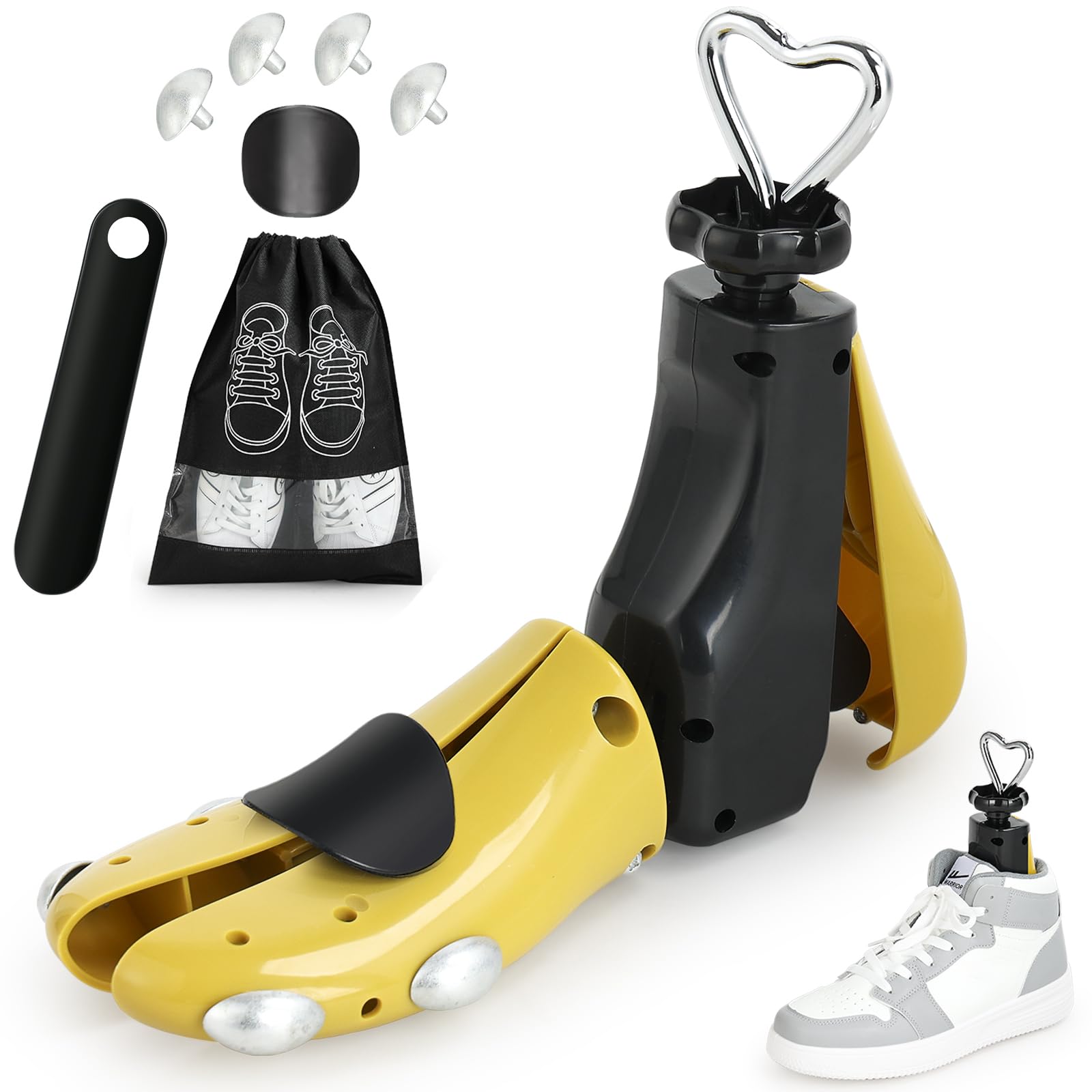 Osgusila Shoe Stretcher Women Men, Boot Stretcher Men, Shoe Tree Adjustable Width Length for Wide Feet