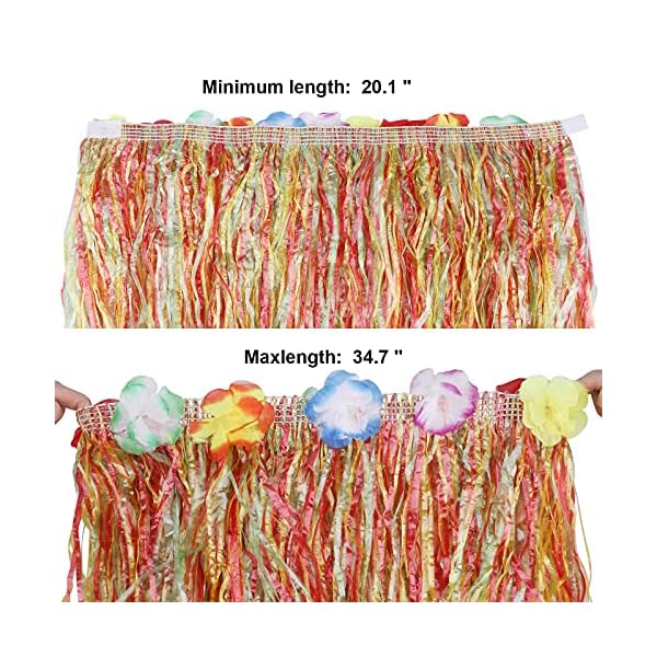 Phogary 8 pack hula skirt costume kit for hawaii luau party - image 6