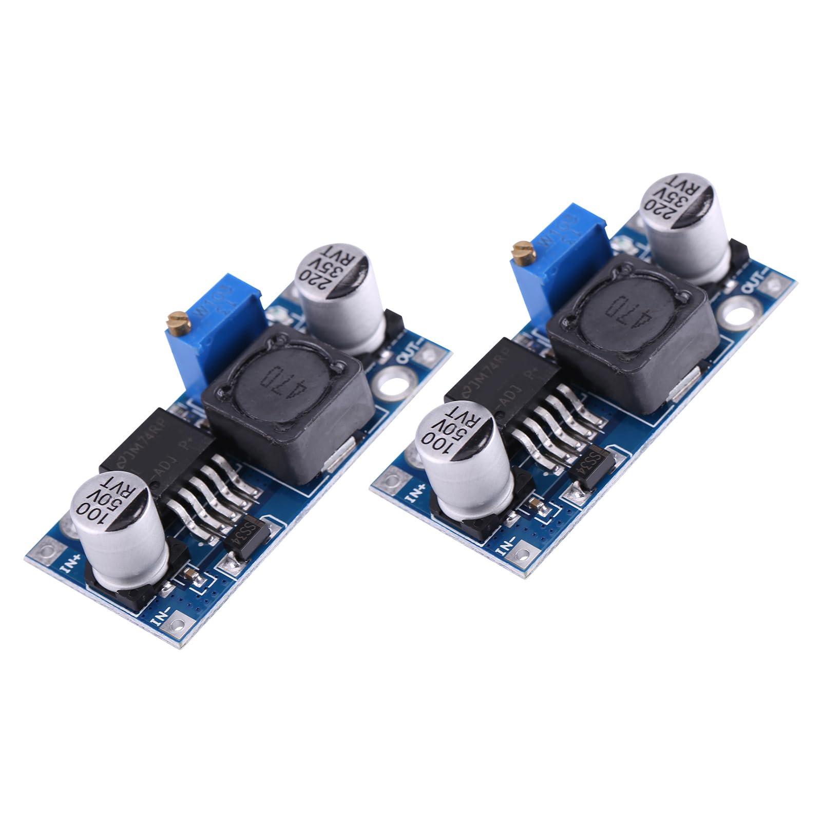 Buck Module, DC-DC Buck Module, 2Pcs Step Down Power Supply Converter 3.2V-35V to 1.25V-35V 3A 65KHz, Reduced Voltage Regulator Power Modules