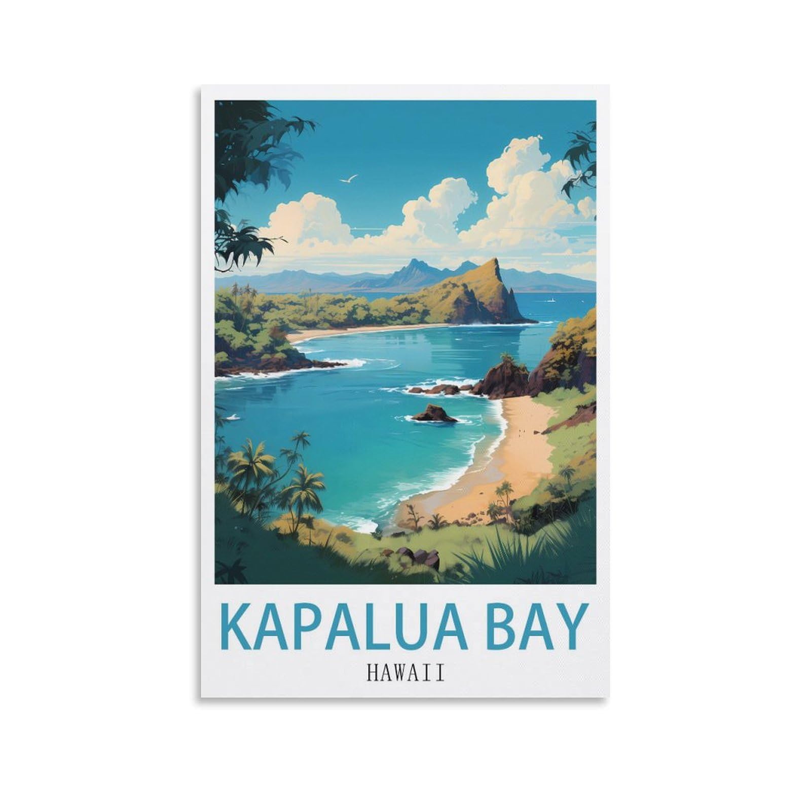 Vintage Tin Signs Kapalua Bay Hawaii Ideal for Pub shed Bar Office Man Cave Home Bedroom Dining Room Kitchen Gift 15x30cm
