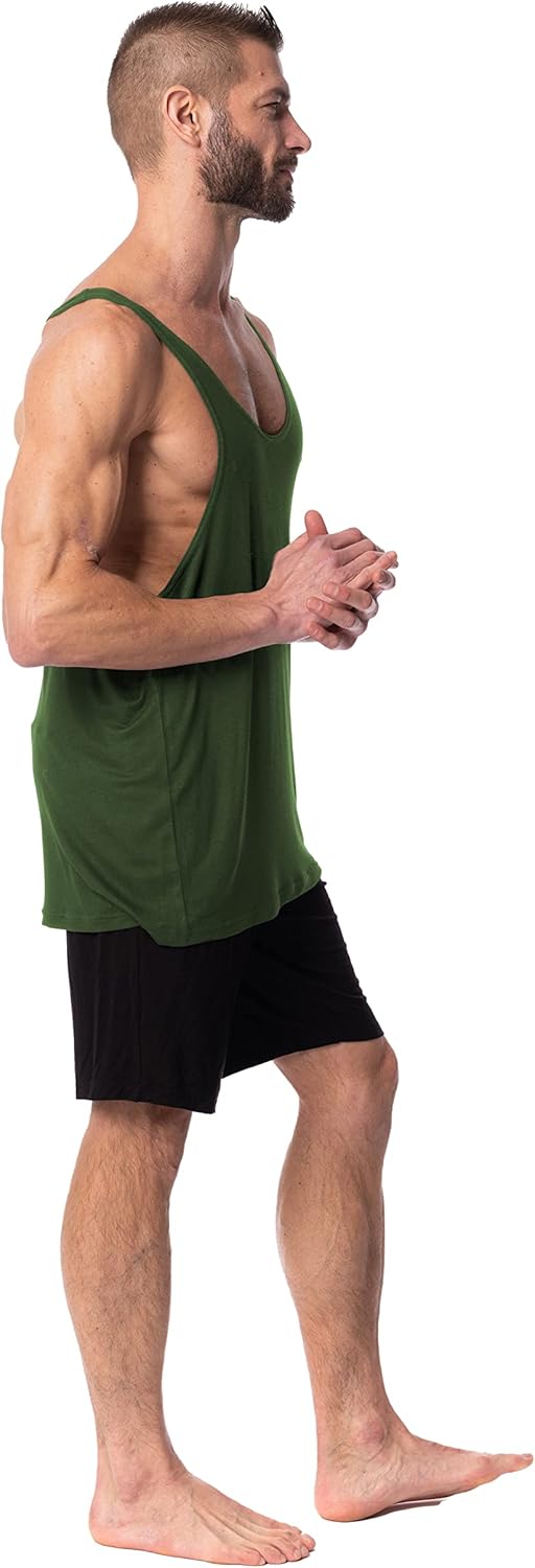 AMERICAN HEAVEN Men's 5 Pack Dry Fit Y-Back Muscle Tank | Stringer Workout Tank Tops