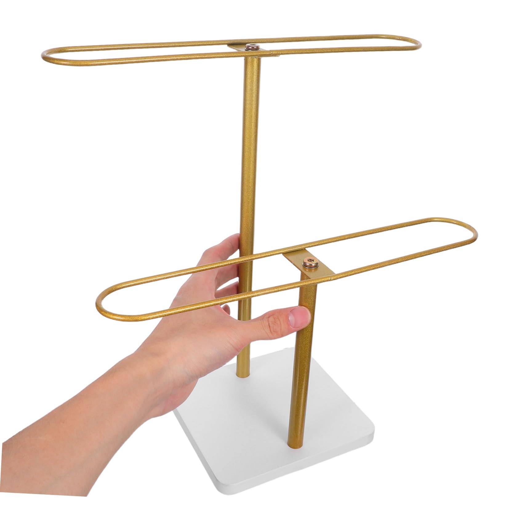 SEWACC 2nivel Estante para Guardar Gafas de Sol Soporte de Metal para Gafas Organizador de Escritorio para Expositor de Monturas para Decoración de Casa