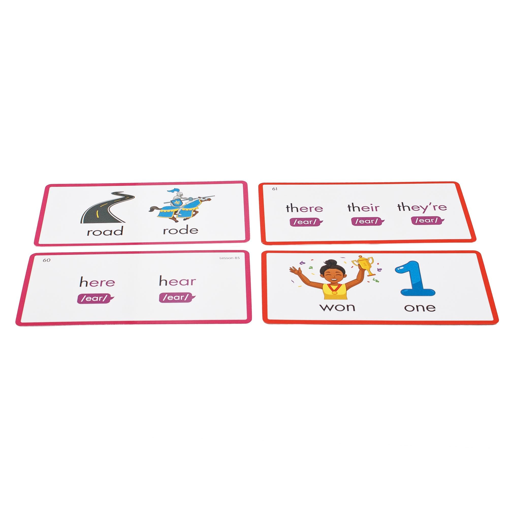Junior Learning: Rainbow Phonics - Homophones - 65 Word Cards, Flash Cards with Sound & Spelling Association, Level Based Cards, Kids Ages 4+ - Image 6