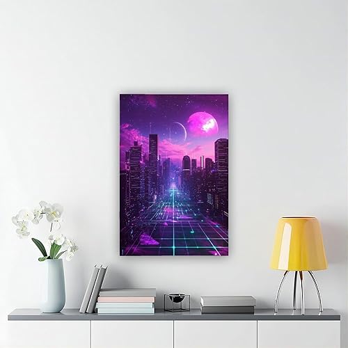 Miniatura 6 de XAHOR Cyberpunk Vaporwave Poster  Neon Dreamscape Wall Decor for Gamers & Retro Fans Art Wall Decoration Poster Family Bar Restaurant Garage Cafe