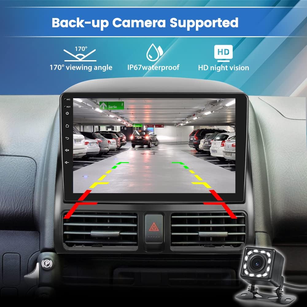 wireless apple carplay android auto car radio for honda crv 2002 2006 stereo 2g32g hikity android 11 car stereo 9 inch touch screen bluetooth gps