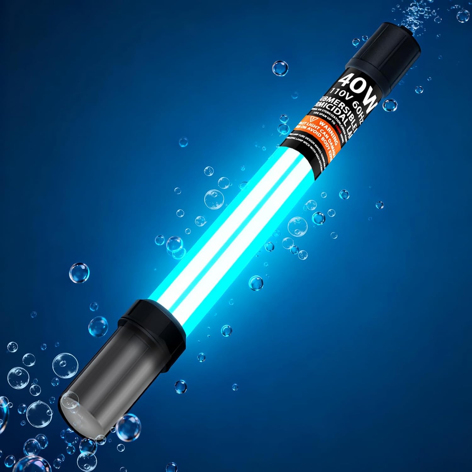 Aquarium Clean Light，40W Submersible Light,Aquarium Water Clean Green Clear Waterproof Clean Lamp for Pond,Swimming Pool (40W)