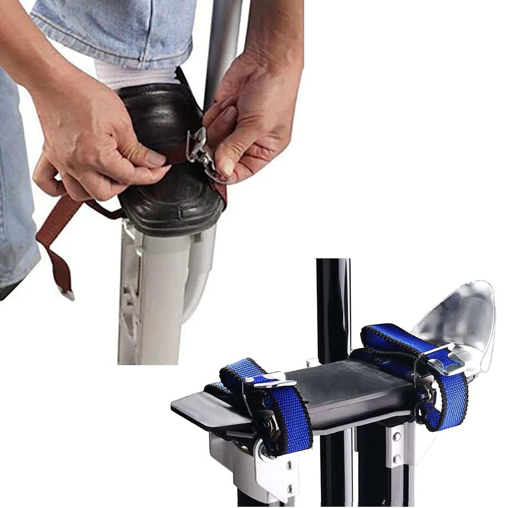 Szczudła robocze, czarne szczudła do płyt gipsowo-kartonowych, aluminiowe szczudła narzędziowe, podkładki przenośne, regulowane do chodzenia malarza po sadzie, zbierania, pracy na wysokościach (rozm