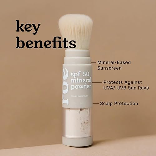 Miniatura 3 de Roe Wellness - Protector solar mineral en polvo con cepillo SPF 50 para niños, apto para arrecifes, fácil de aplicar para niños, bebés y padres