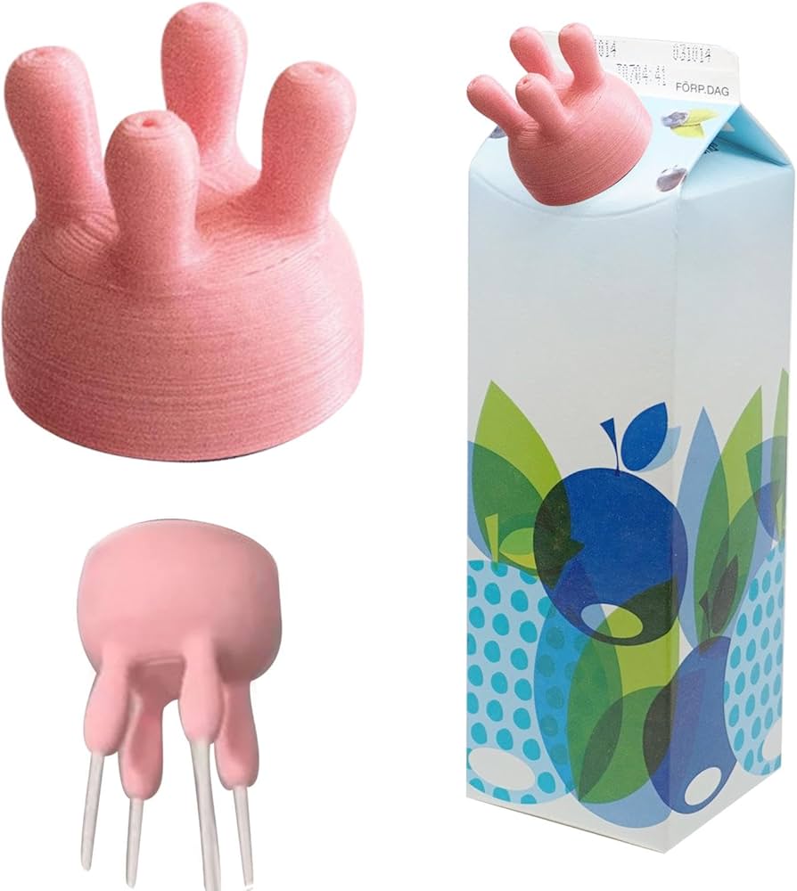 Amazon｜牛の乳房牛乳パックのキャップ 箱入りミルクダイバー