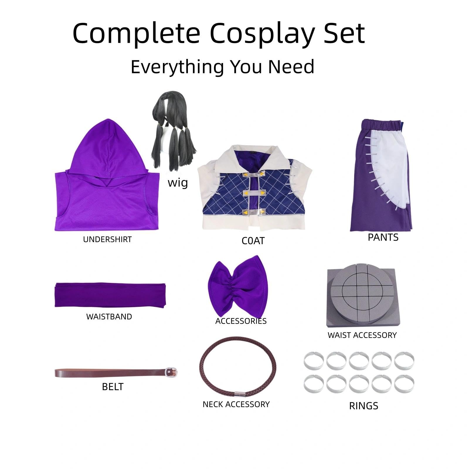 Halloween Kostüm für Erwachsene, Karneval Rollenspiel Cosplay Komplettset – Jabba Stil